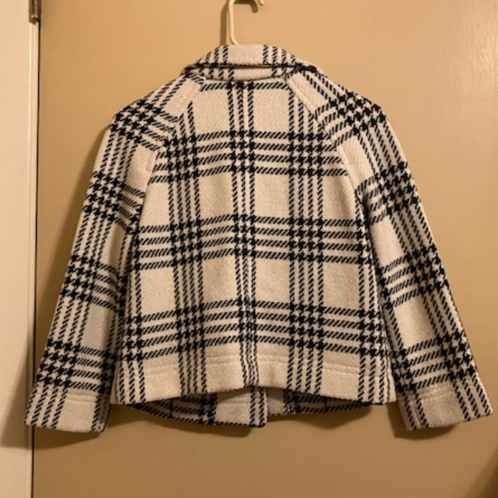 Checkered Cropped Wool Jacket - image 5